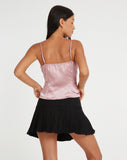 image of MICURI TOP SATIN DUSKY PINK