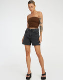 Image of Mid Length Shorts in Black Wash