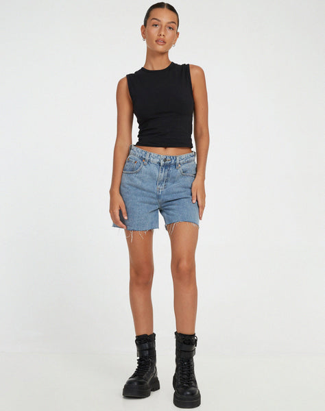 image of Mid Length Short in Light Wash