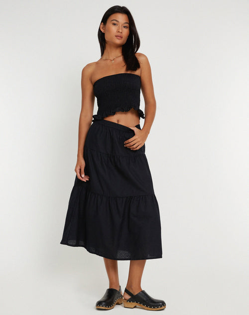 image of Midaxi Skirt in Black