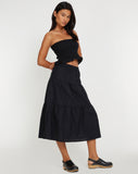 image of Midaxi Skirt in Black