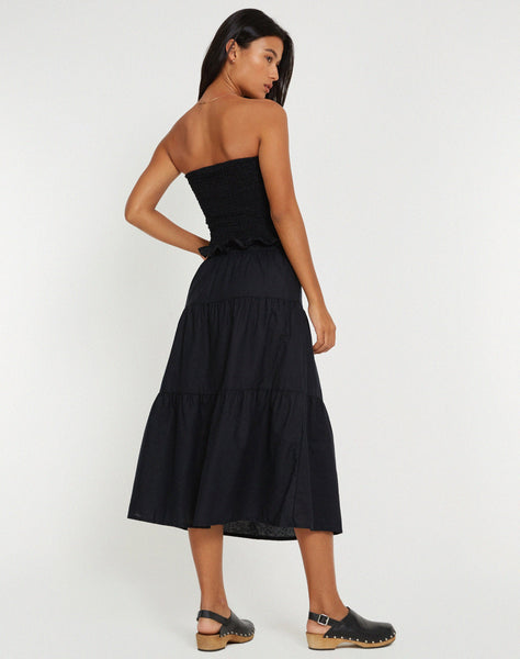 image of Midaxi Skirt in Black