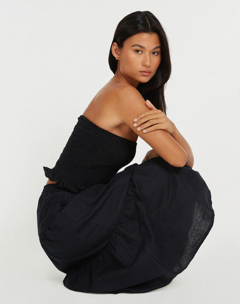 image of Midaxi Skirt in Black