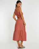 image of Midaxi Skirt in Cedar Wood