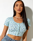 Image of Mieye Crop Top in Pretty Petal Green