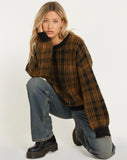 image of Mihail Knitted Jumper in Black Brown