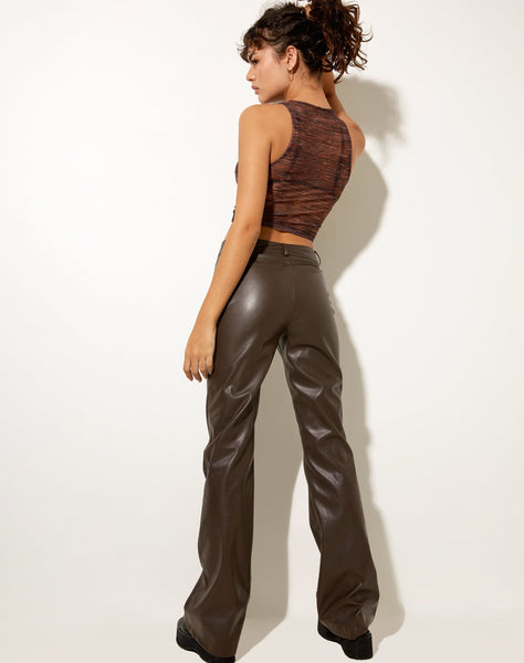 Image of Miko Crop Top in Summer Rays Brown