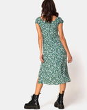 Milla Dress in Floral Field Green