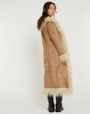 image of Minho Longline Coat in Tonal Sand