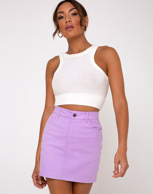 Mini Broomy Skirt in Lavender