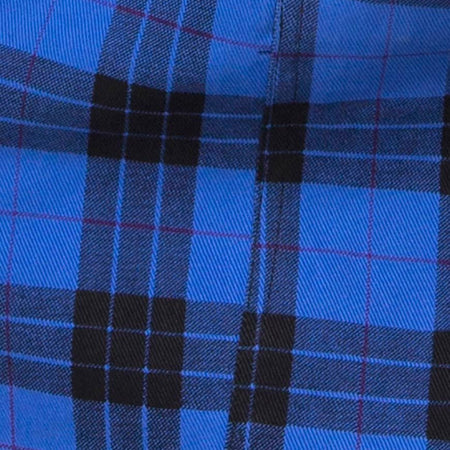 Mini Broomy Skirt in Tartan Blue