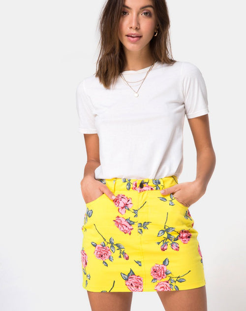 Mini Broomy Skirt in Candy Rose Yellow