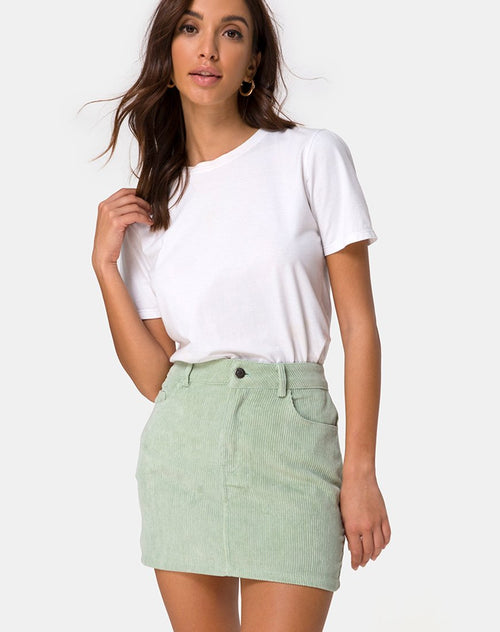 MINI BROOMY SKIRT CORD SAGE