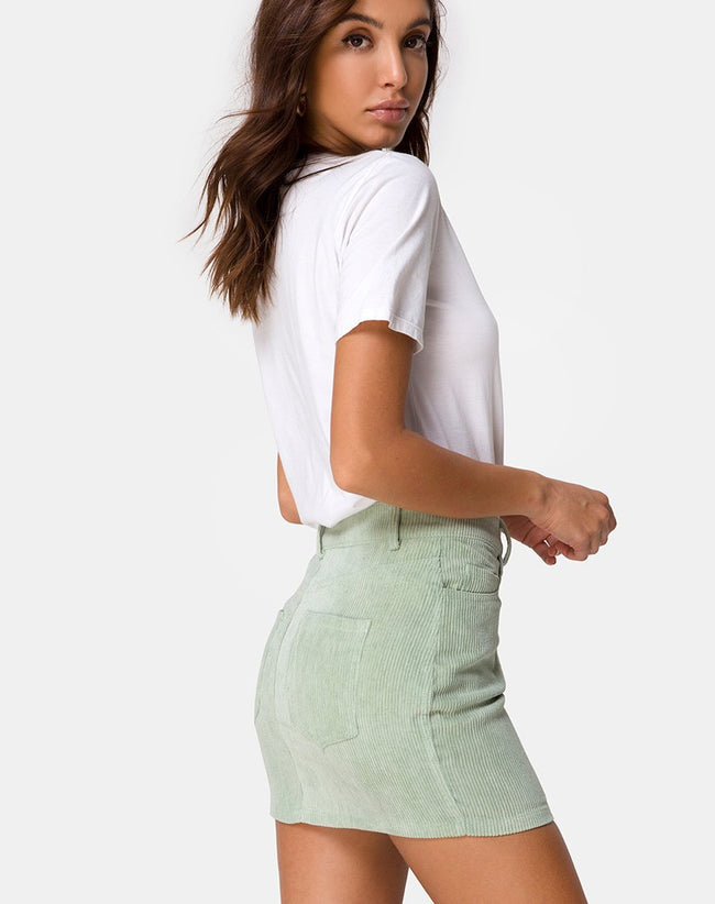 MINI BROOMY SKIRT CORD SAGE