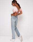 Image of Mirella Crop Top in Satin Peach