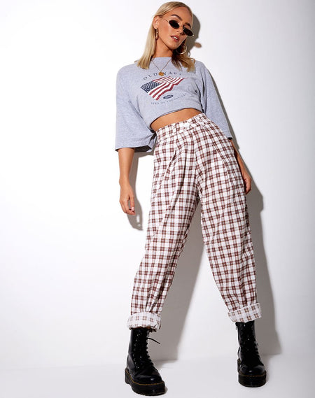 Gira Split Hem Trouser in Country Check