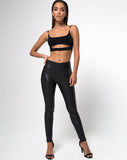 Mish Cutout Crop Top in Black Clasp Gold