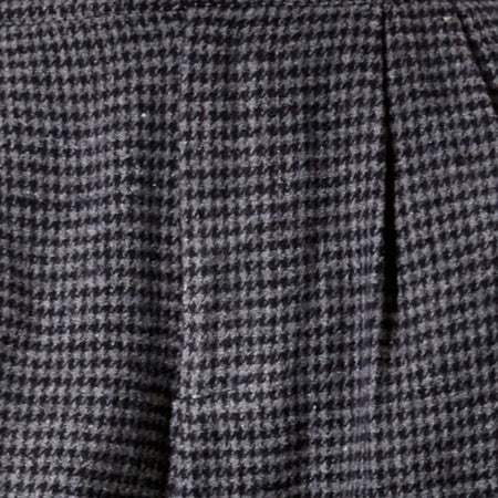 Misha Wide Leg Trouser in Houndstooth Black and Grey