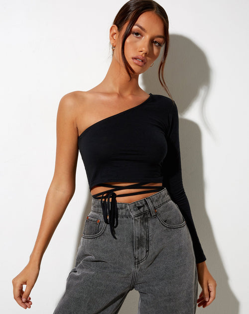 Image of Mitzi Crop Top in Black