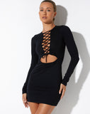 image of Modita Mini Dress in Lycra Black