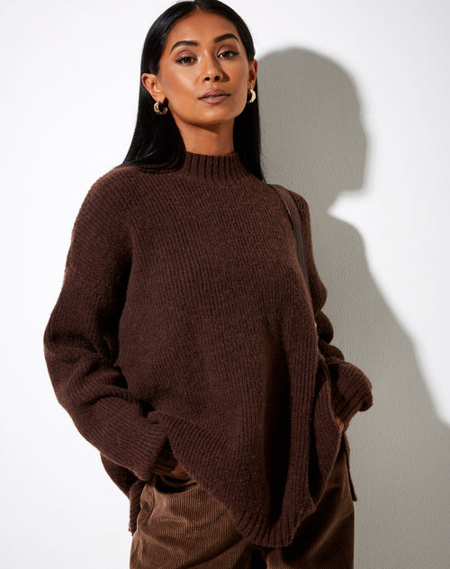 Image of Bondy Jumper in Knit Dark Chocolate