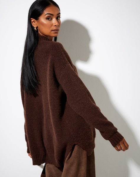 Image of Bondy Jumper in Knit Dark Chocolate