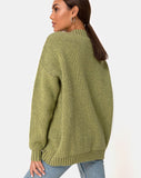 Mody Jumper in Green Rib