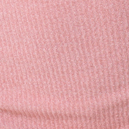 Moeena High Neck Top in Knit Crinkle Rib Pink