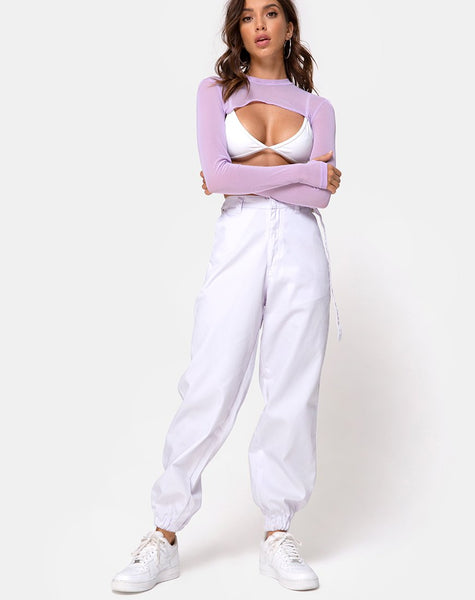 Mola Crop Top in Net Lilac