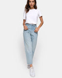 Mom Jeans in Blue Wash