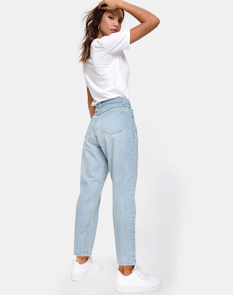 Mom Jeans in Blue Wash