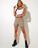 Image of Mom Denim Short in Burnt Olive