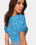 Monda Top in Bloom Baby Blue