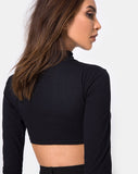 Monec Crop Top in Black Buckle