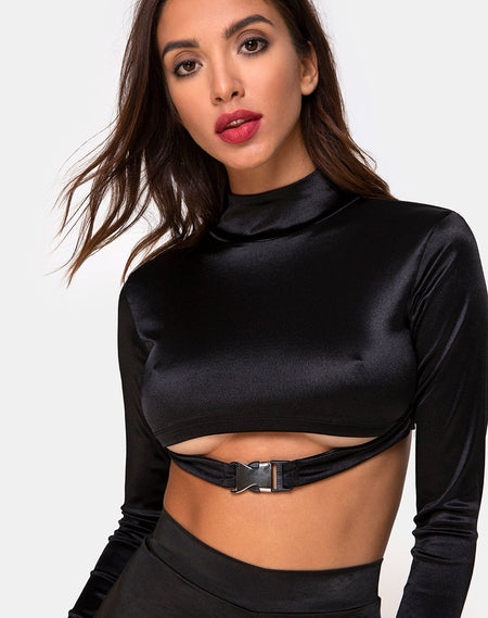 Lomiva Crop Top in Black