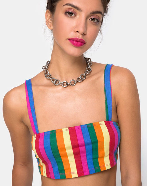 Monira Crop Top in Good Times Stripe  X Princess Polly