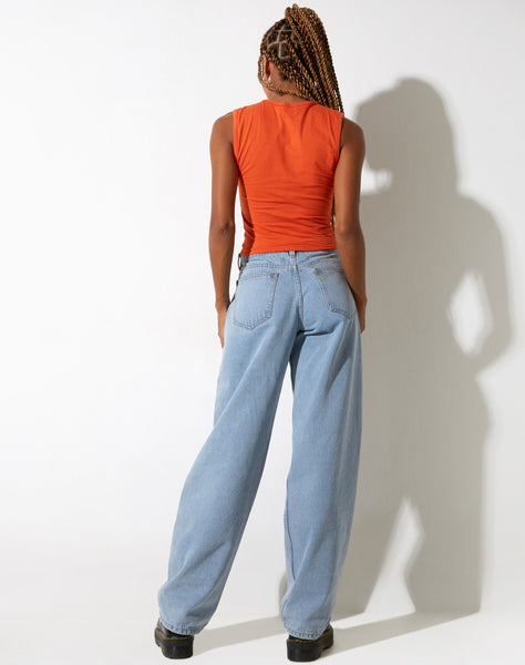 image of Monlo Crop Top in Aperol Spritz Orange Lips