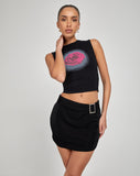 Monlo Crop Top in Black Rose