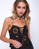 Moode Cami Top in Celestial Black