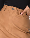 Mori Skirt in PU Brown