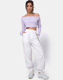 Moss Crop Jumper in Lilac Rib