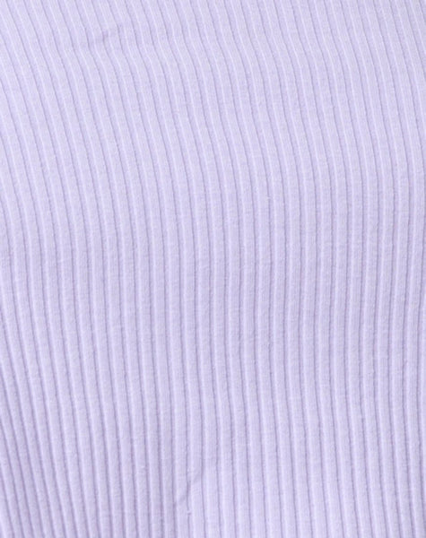 Moss Crop Jumper in Lilac Rib