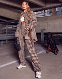 Image of Sakila Trouser in Gingham Tan and Black