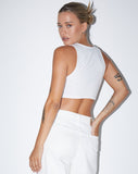 image of Danica Crop Top in Lycra White