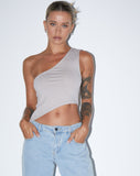 Image of Bayva Crop Top in Lycra Oat Milk