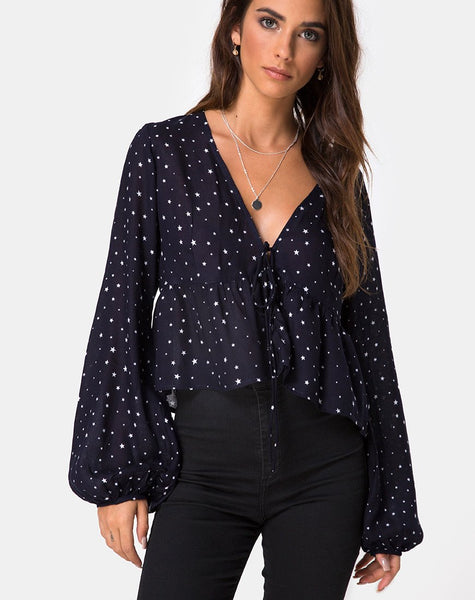 Mousye Top in Stars Struck Navy