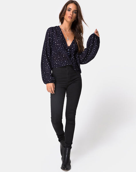 Mousye Top in Stars Struck Navy