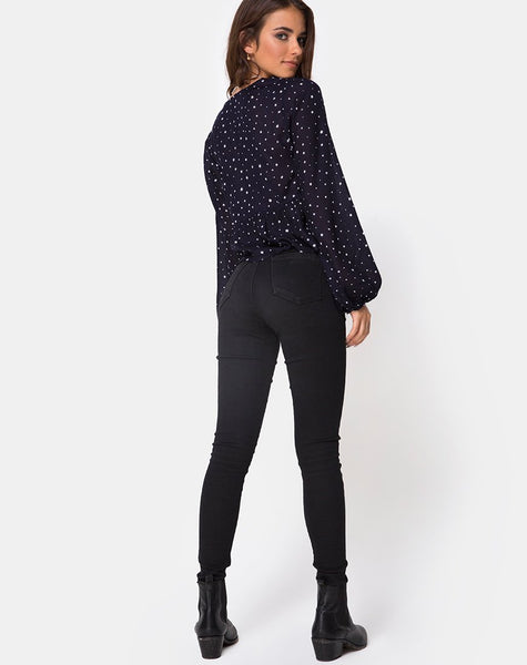 Mousye Top in Stars Struck Navy