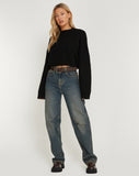 image of Munella Knitted Jumper in Black