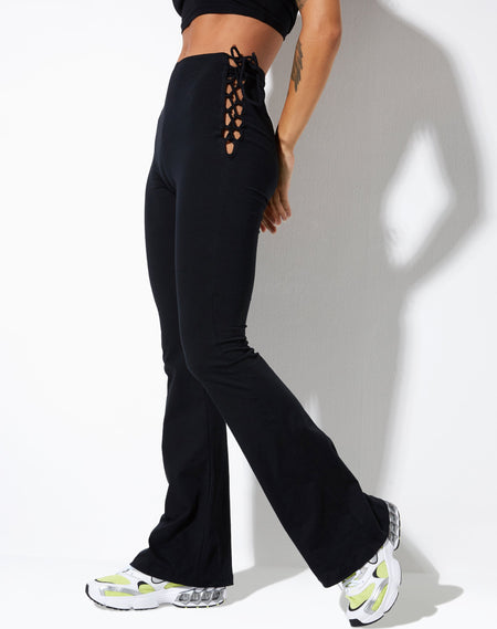 Signe Regular Bootcut Tailored Trousers in Lycra Black